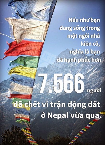Nếu như bạn đang sống trong một ngôi nhà kiên cố, nghĩa là bạn đã hạnh phúc hơn 7566 người đã chết vì trận động đất ở Nepal vừa qua.