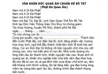 Văn khấn Đức Quan Âm Chuẩn Đề Bồ Tát ở chùa Hương